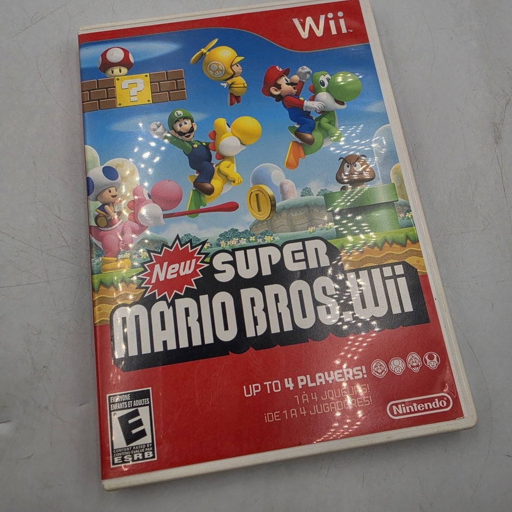 New Super Mario Bros Wii Nintendo Wii Game W Case & Manual E For Everyone